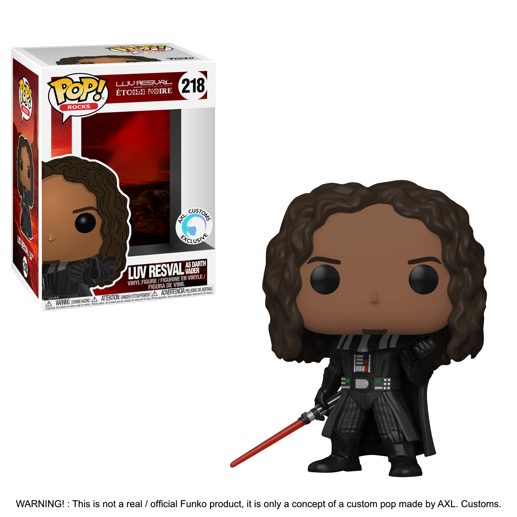 Glam Shot Étoile Noire - Luv Resval (Dark Vador) Custom Funko Pop