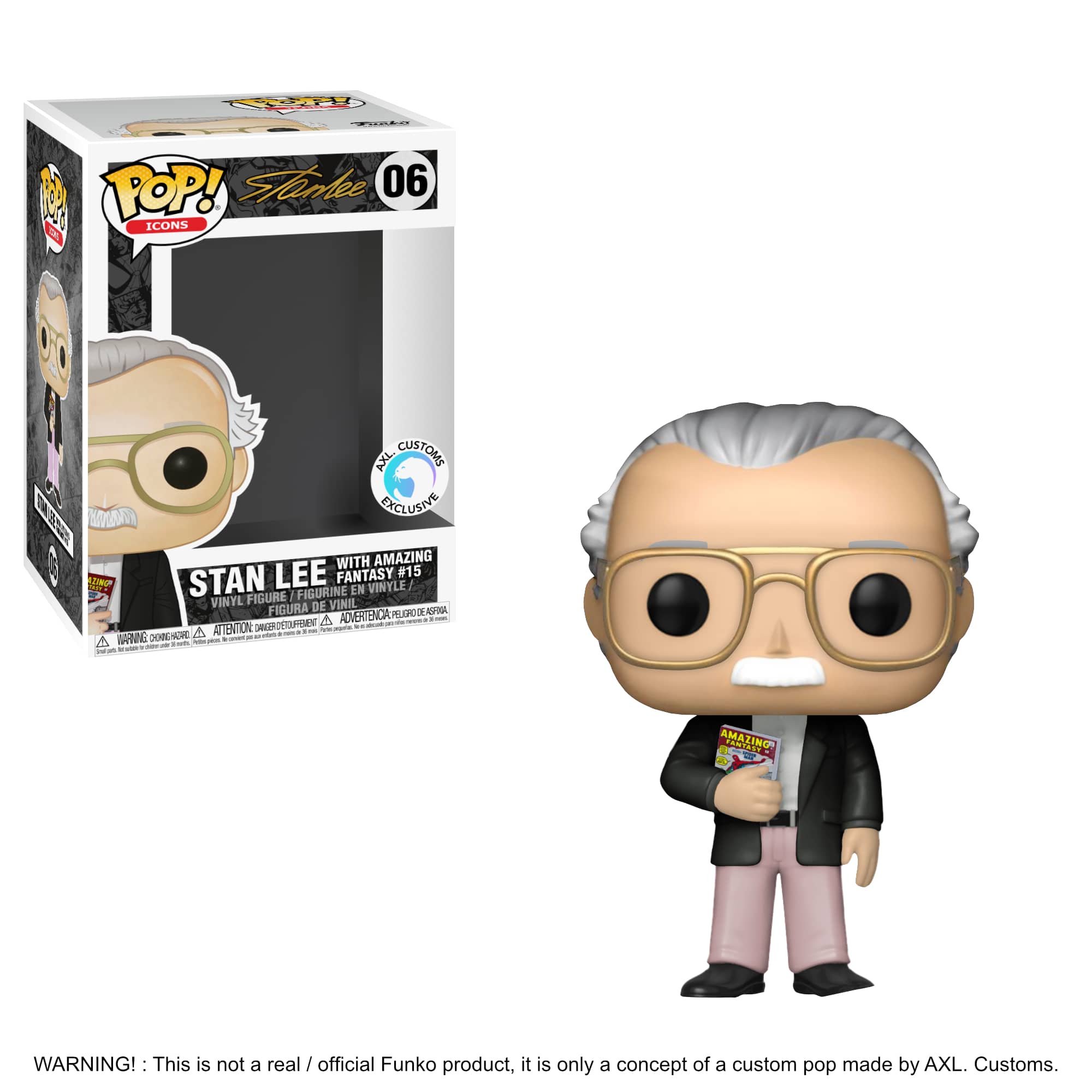 Glam Shot Stan Lee with Amazing Fantasy #15 Custom Funko Pop