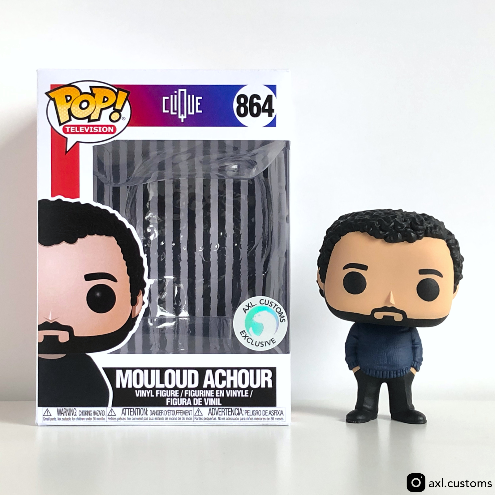 Front Shot Unboxed Clique - Mouloud Achour Custom Funko Pop