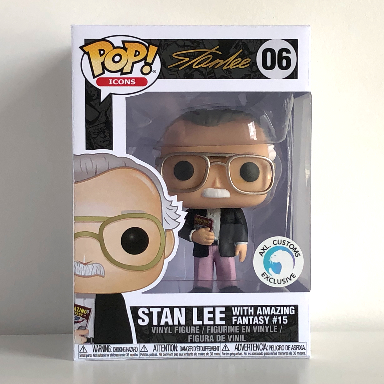 Front Shot Stan Lee with Amazing Fantasy #15 Custom Funko Pop