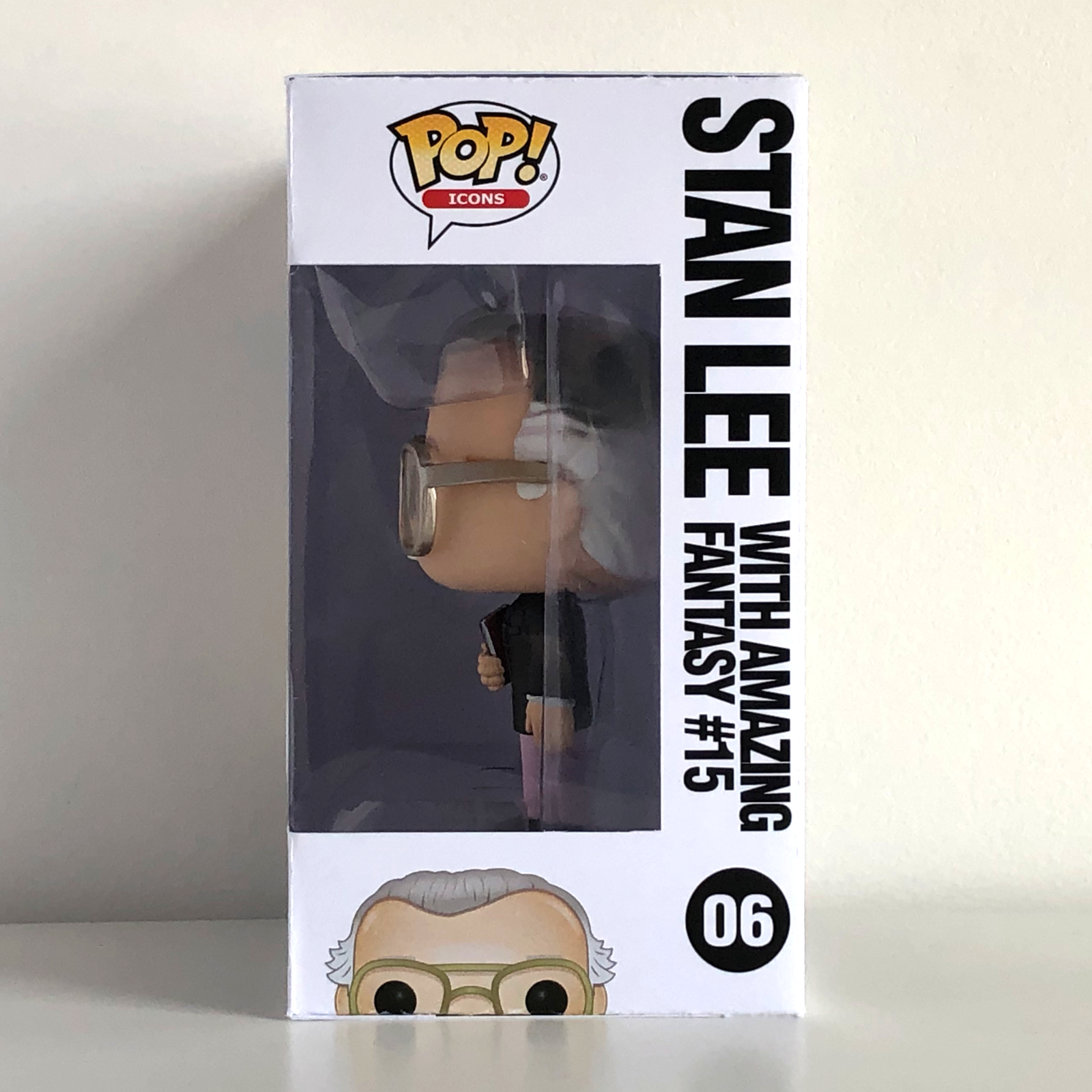 Window Side Shot Stan Lee with Amazing Fantasy #15 Custom Funko Pop