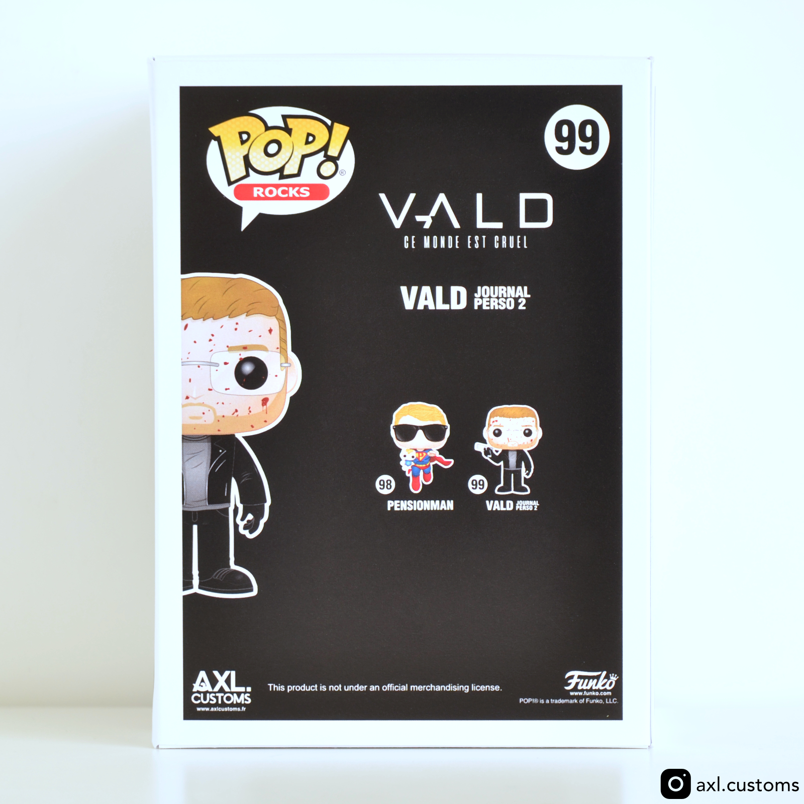 Back Shot Vald : Ce monde est cruel - Journal Perso 2 Custom Funko Pop