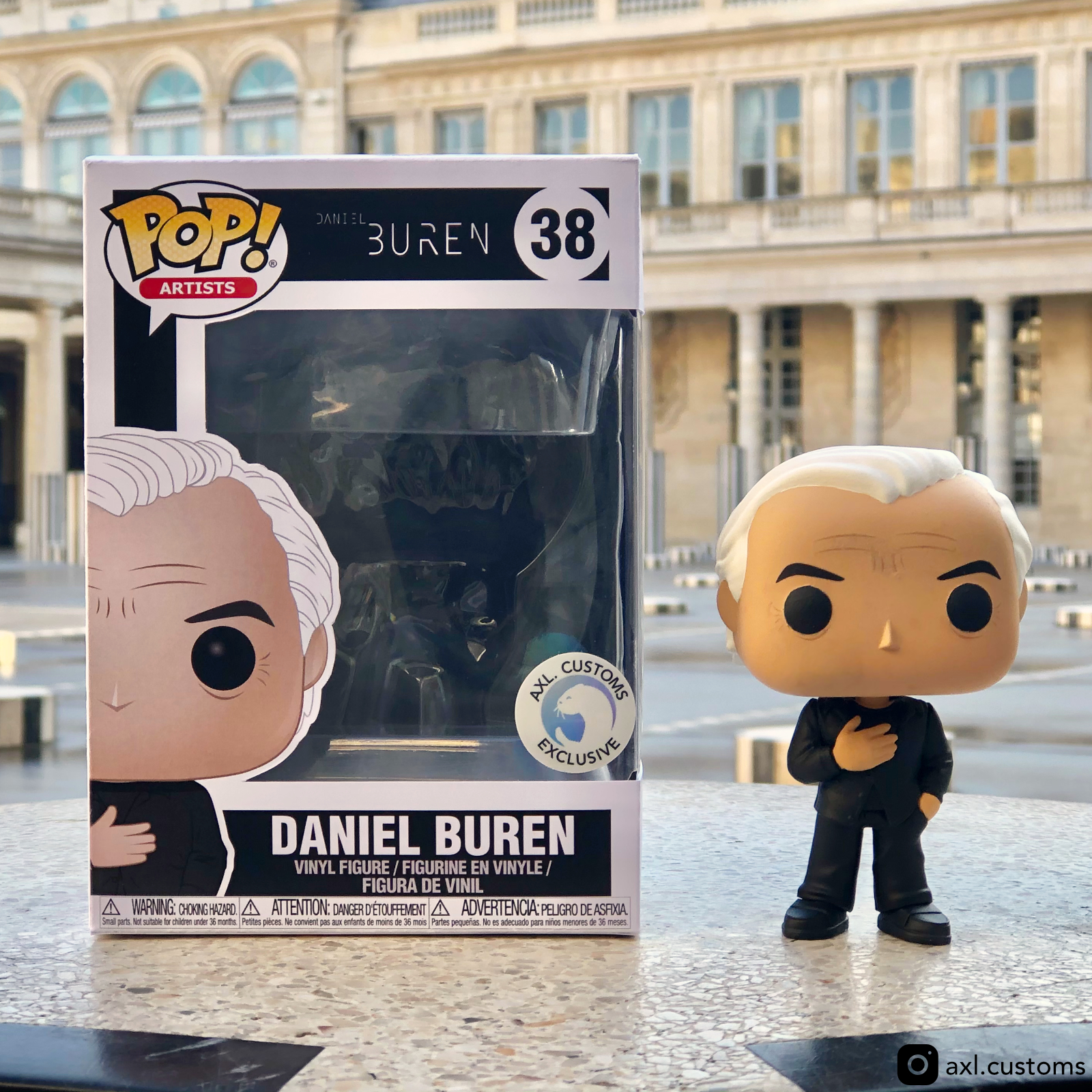 Front Shot Unboxed Daniel Buren Custom Funko Pop